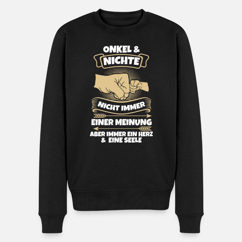 Stiefvater Familie Stiefväter Geschenk - Männer Premium Bio Pullover - Schwarz