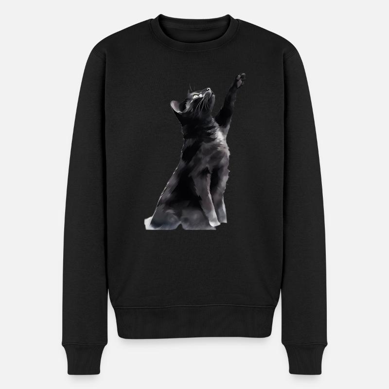 Black Cat Dreams - Männer Premium Bio Pullover - Schwarz