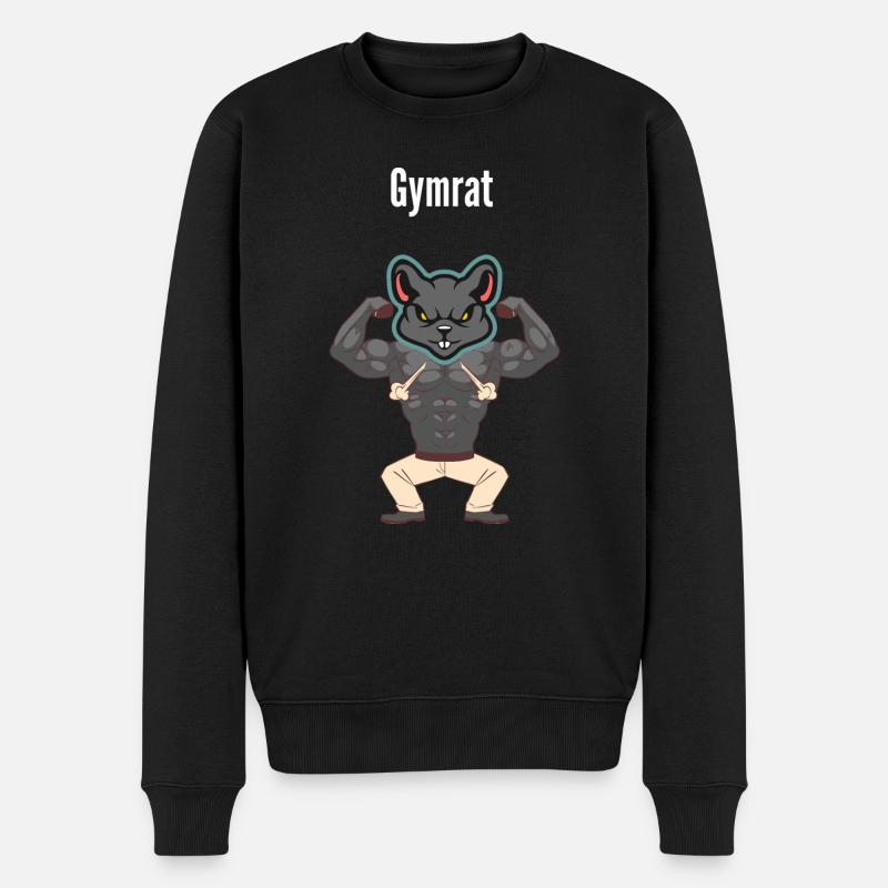 Gymrat - Männer Premium Bio Pullover - Schwarz