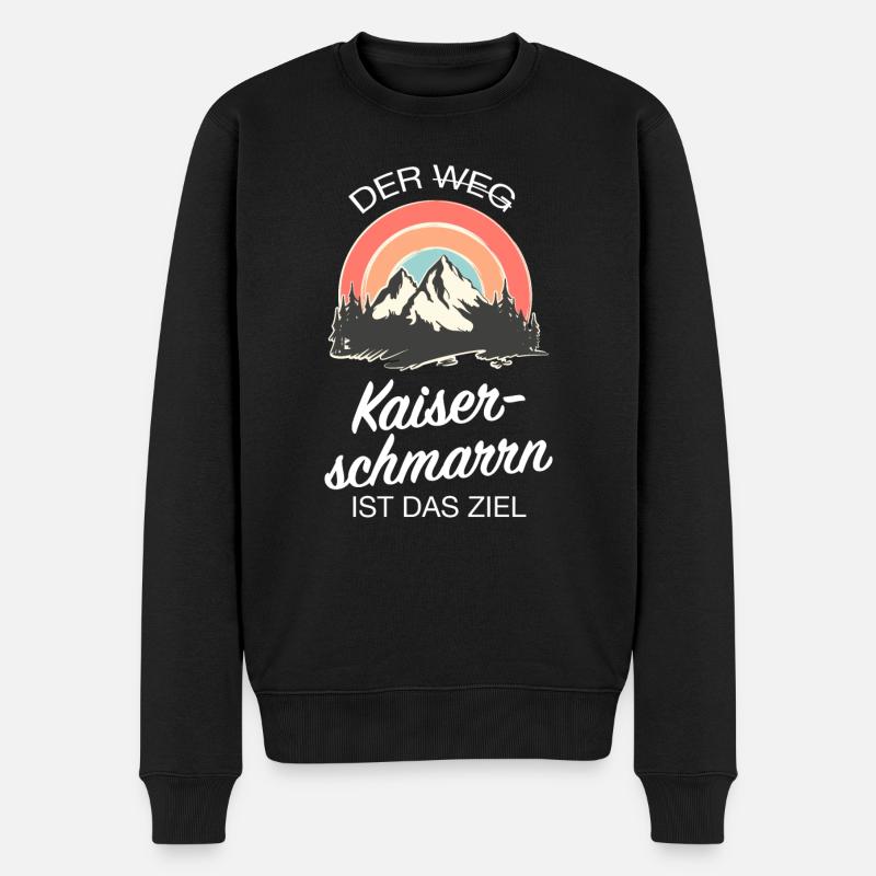 Der (Weg) Kaiserschmarrn Ist Das Ziel - Wandern - Männer Premium Bio Pullover - Schwarz