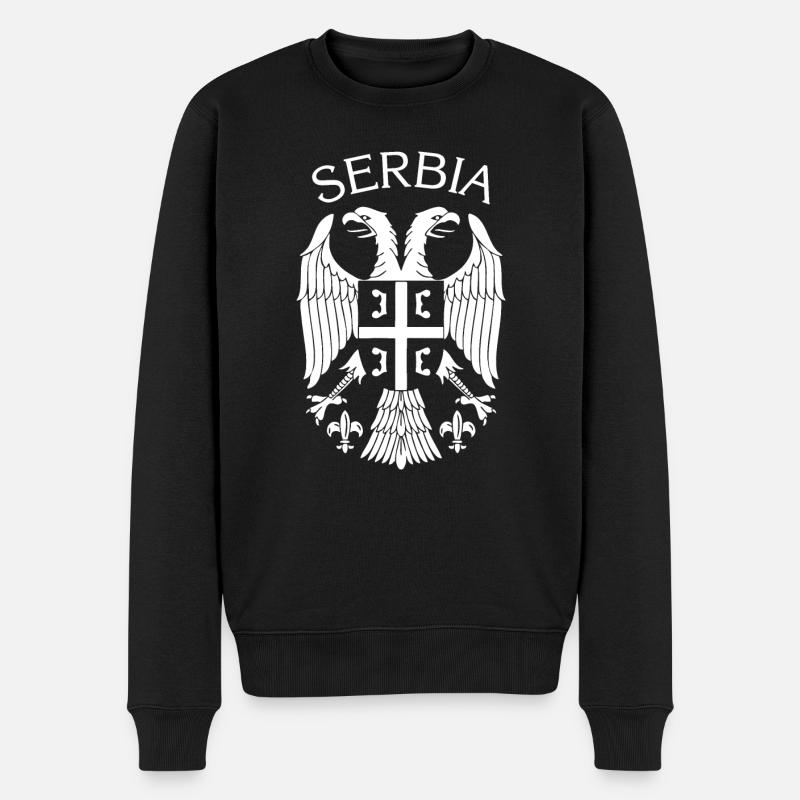 Serbia Geschenk Balkan Jugoslawien Jugo Sarajevo - Männer Premium Bio Pullover - Schwarz