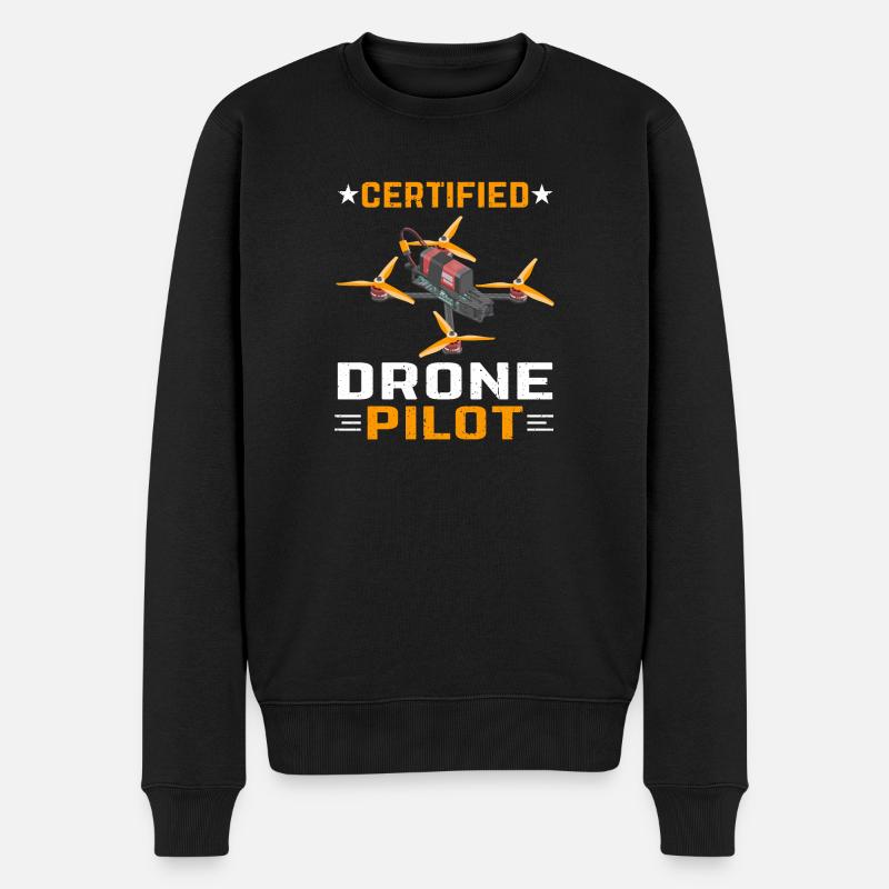 Pilote de drone certifié - Pull Premium bio Homme - noir