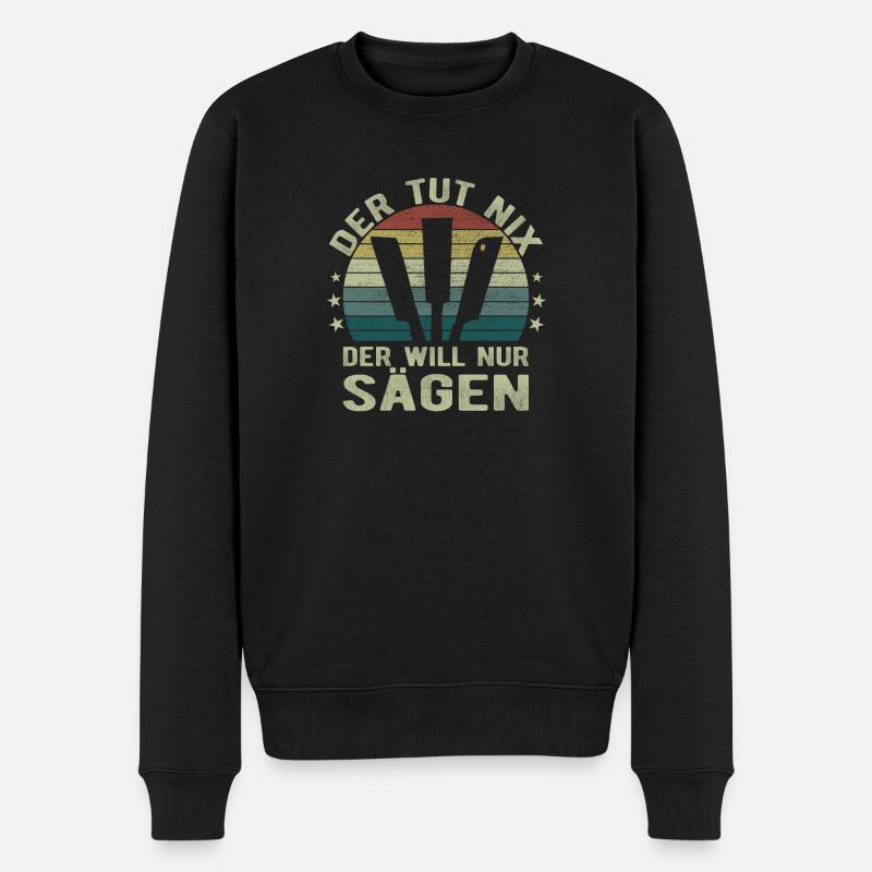 Japansäge Japanische Säge Kataba Ryobi Duzoki - Männer Premium Bio Pullover - Schwarz
