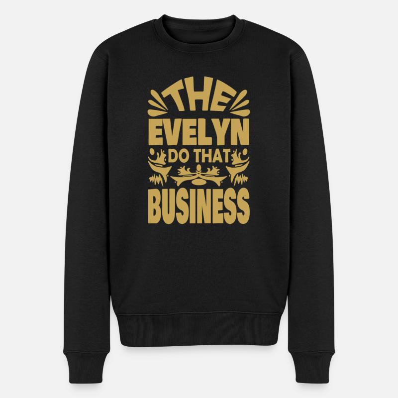 Geschenk für Evelyn - Männer Premium Bio Pullover - Schwarz