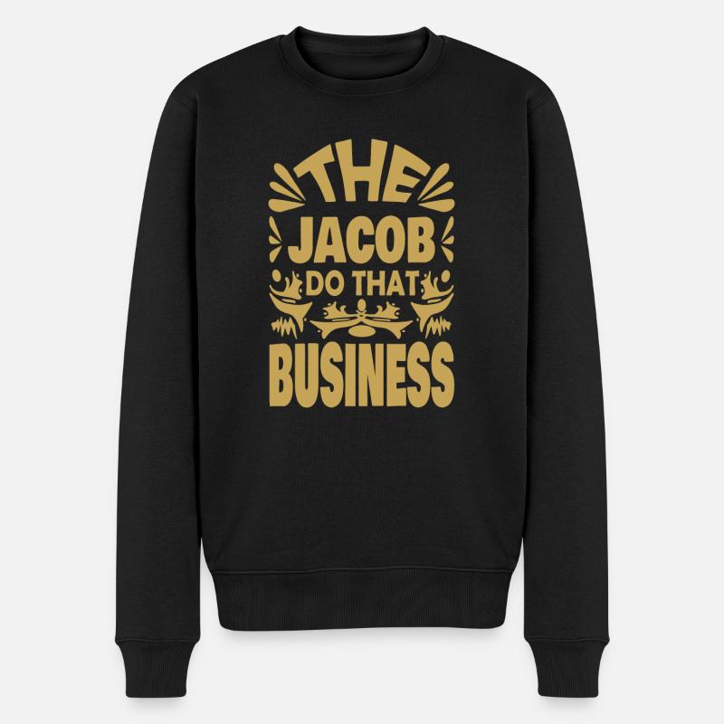 Sprüche Jacob - Männer Premium Bio Pullover - Schwarz