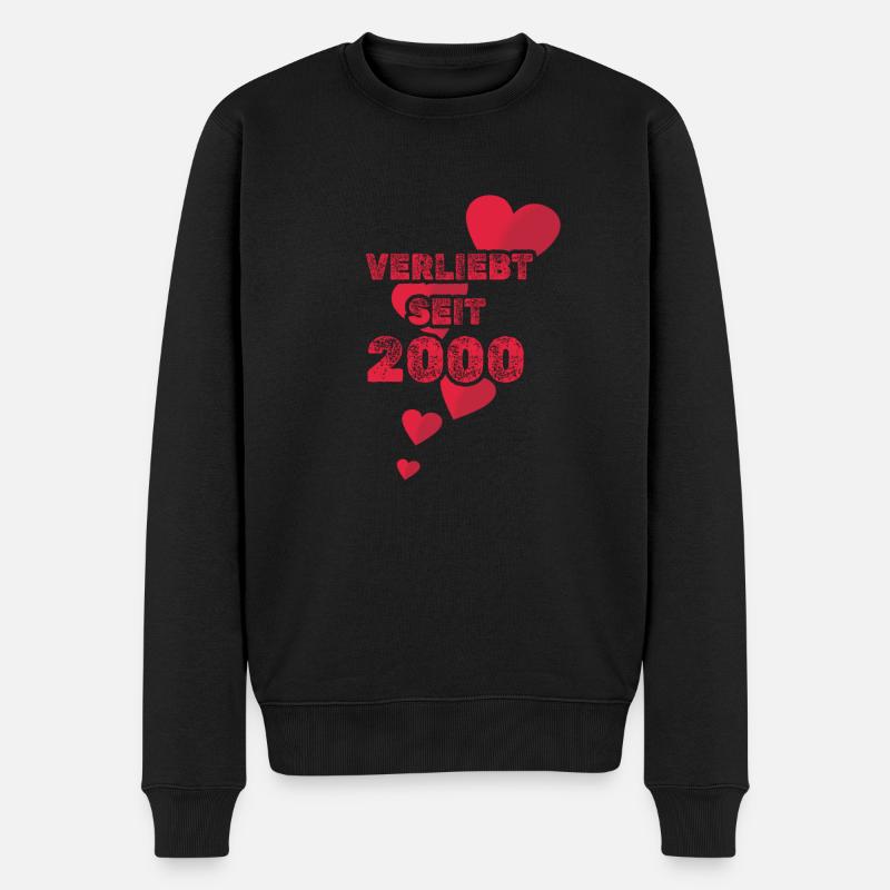 Jahr 2000 - Männer Premium Bio Pullover - Schwarz