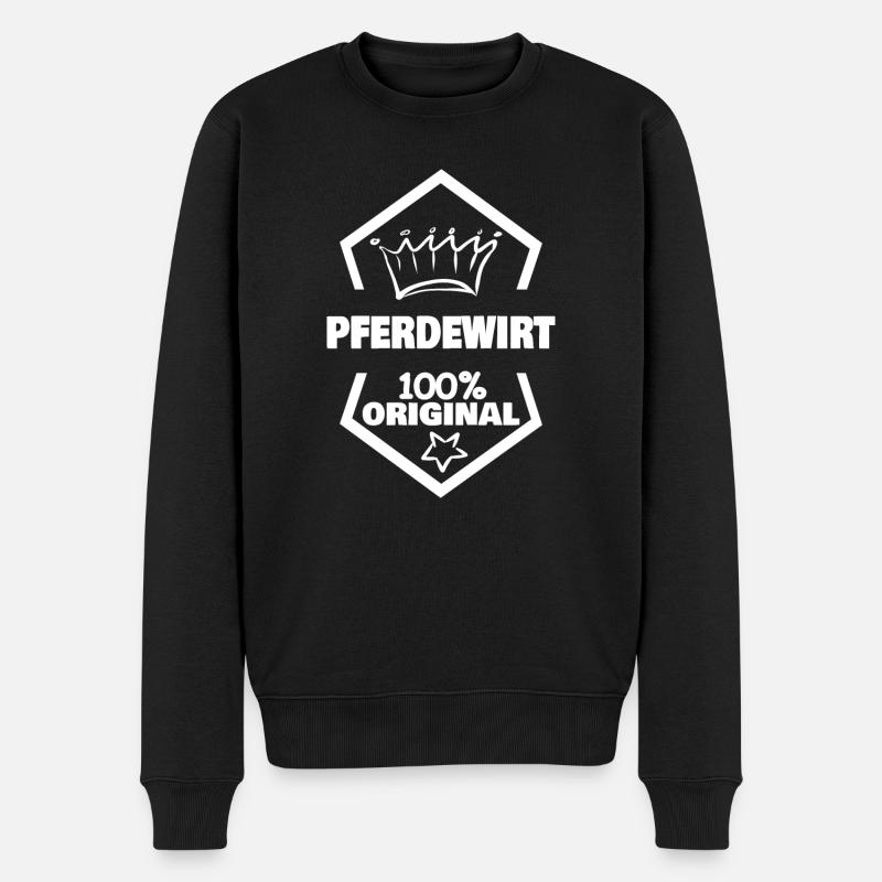 Pferdewirt - Männer Premium Bio Pullover - Schwarz