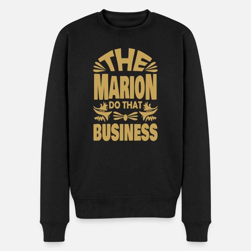 Geschenk für Marion - Männer Premium Bio Pullover - Schwarz