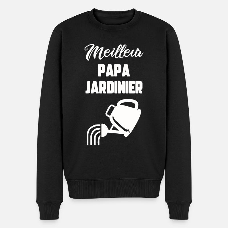 Meilleur papa jardinier - Pull Premium bio Homme - noir