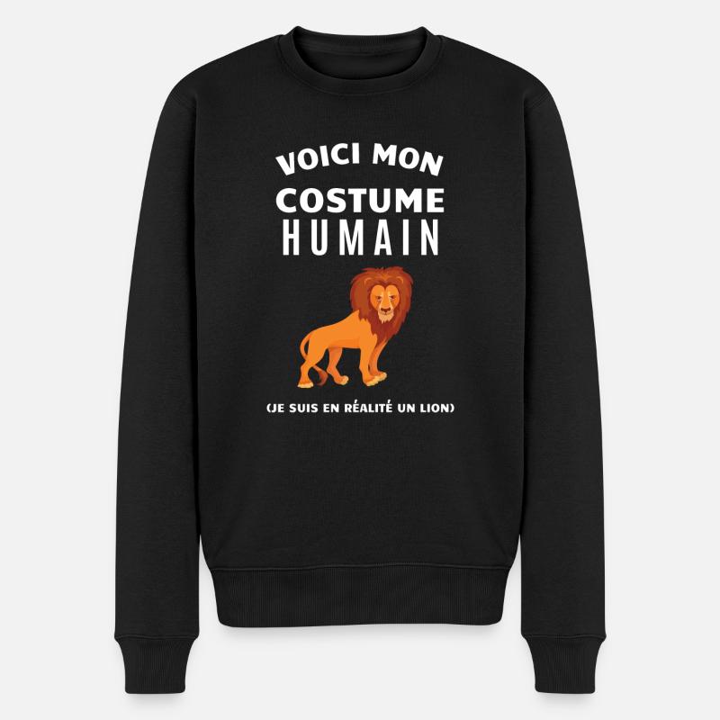 costume humain - Pull Premium bio Homme - noir