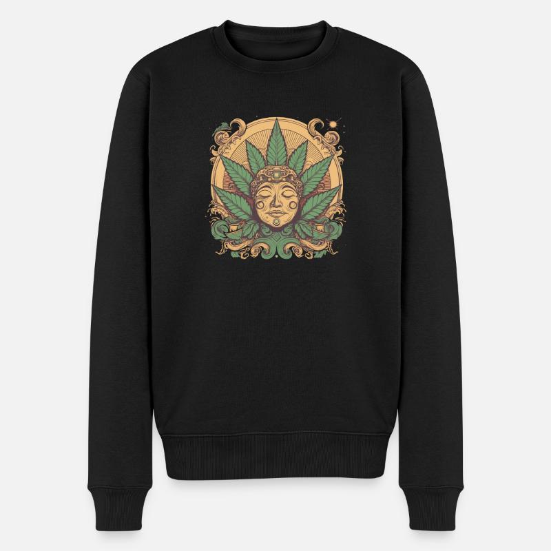 Indica Weed - Pull Premium bio Homme - noir