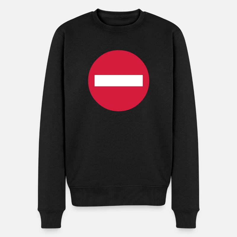 Verboten (V) - Männer Premium Bio Pullover - Schwarz