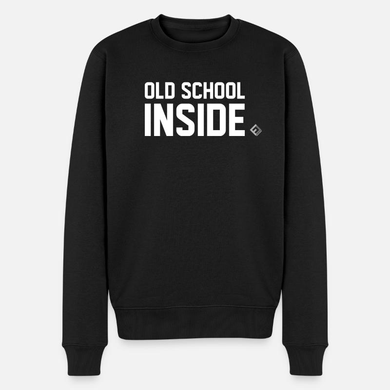 Old School Inside White - Pull Premium bio Homme - noir