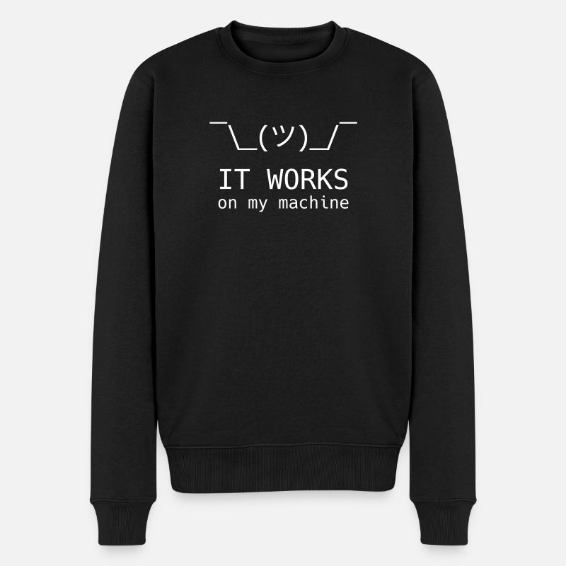 Works on my machine ¯\_(ツ)_/¯ - Männer Premium Bio Pullover - Schwarz