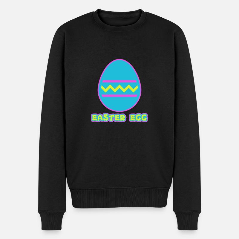 Easter Egg - Oster Ei - Männer Premium Bio Pullover - Schwarz
