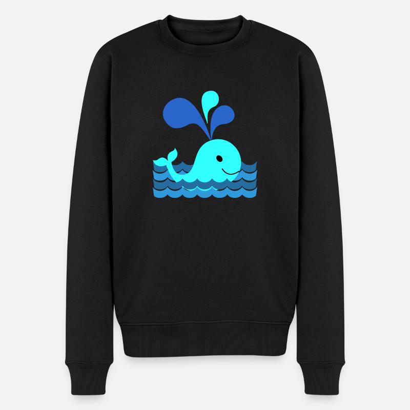 Baleine à la mer - baleine à la mer - Pull Premium bio Homme - noir