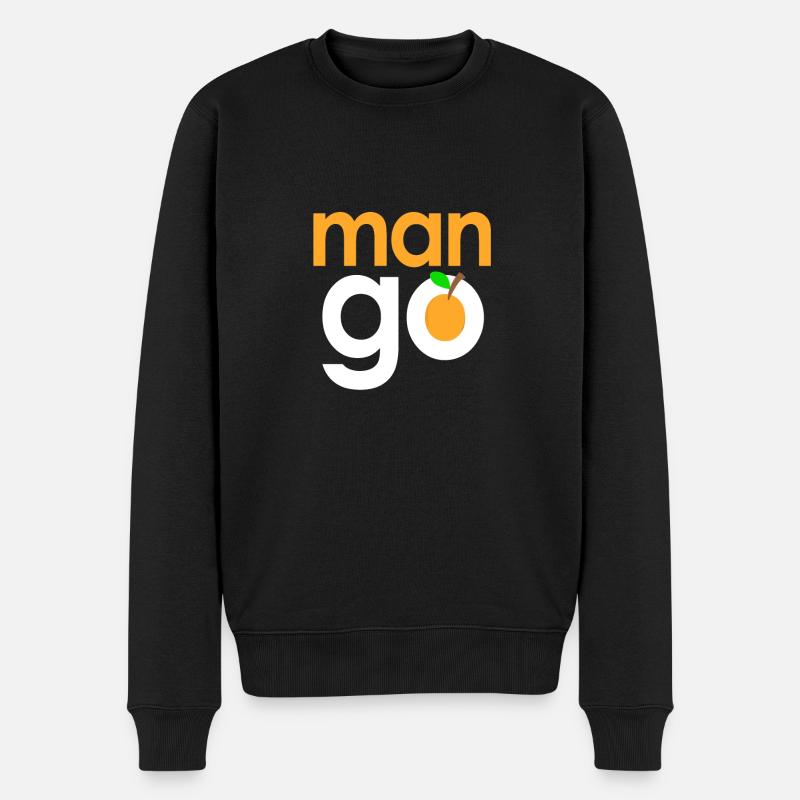 Man go Mango fruit - Mann geht zur Mango-Frucht - Männer Premium Bio Pullover - Schwarz