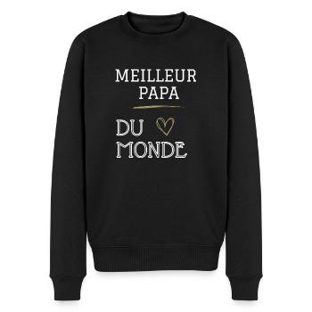 Meilleur papa du monde - Pull Premium bio Homme - noir - Devant - Nico (187cm)