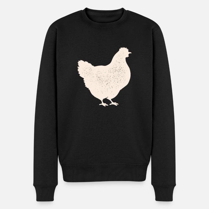 Poulet rétro - Pull Premium bio Homme - noir