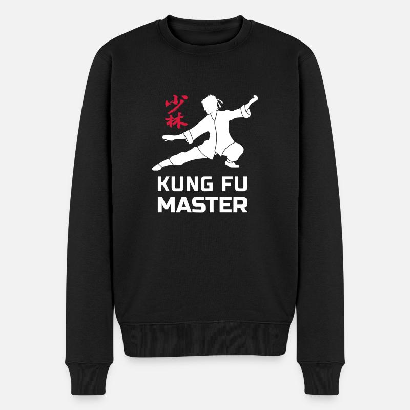 kung fu master - Pull Premium bio Homme - noir
