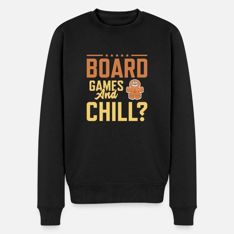 boardgames and chill - Männer Premium Bio Pullover - Schwarz