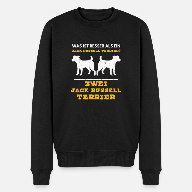 Jack Russel Terrier Hundeliebhaber Hundehalter - Männer Premium Bio Pullover - Schwarz