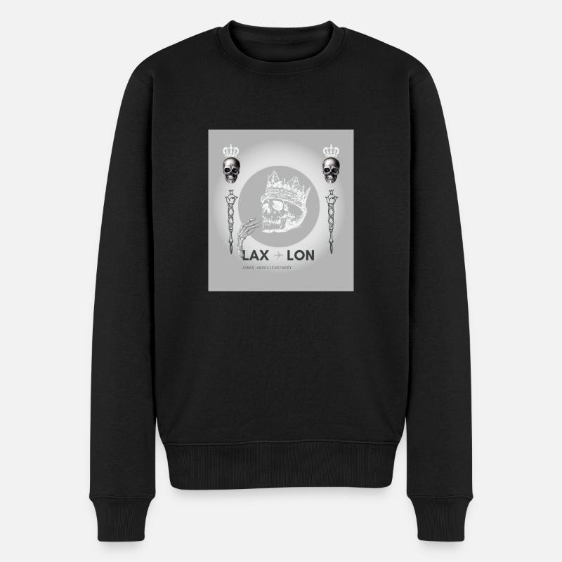 Crâne de voyageur en argent - Pull Premium bio Homme - noir