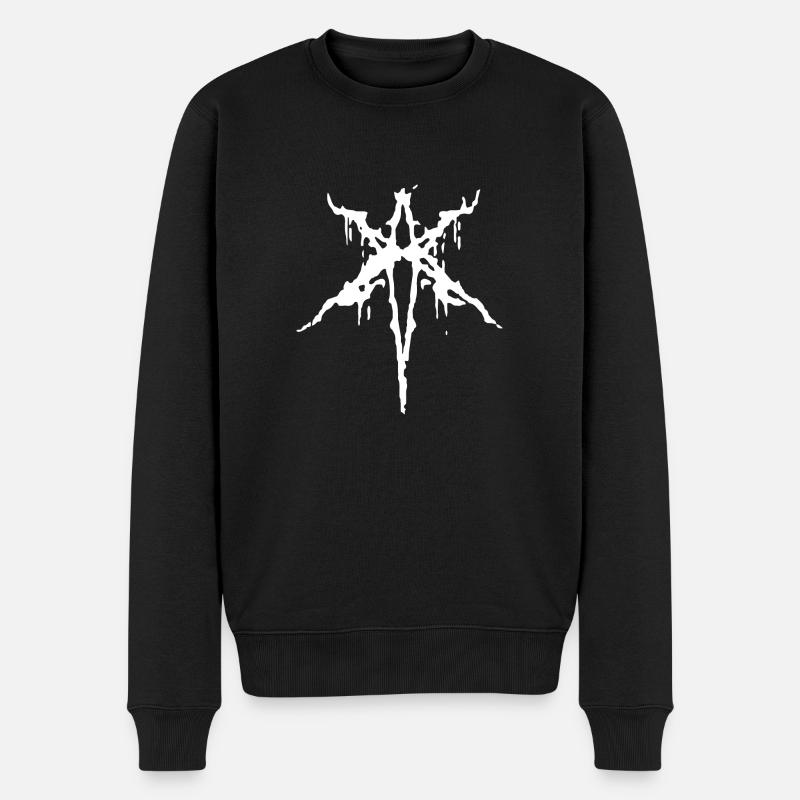 Abstraktion eines Sterns - Männer Premium Bio Pullover - Schwarz