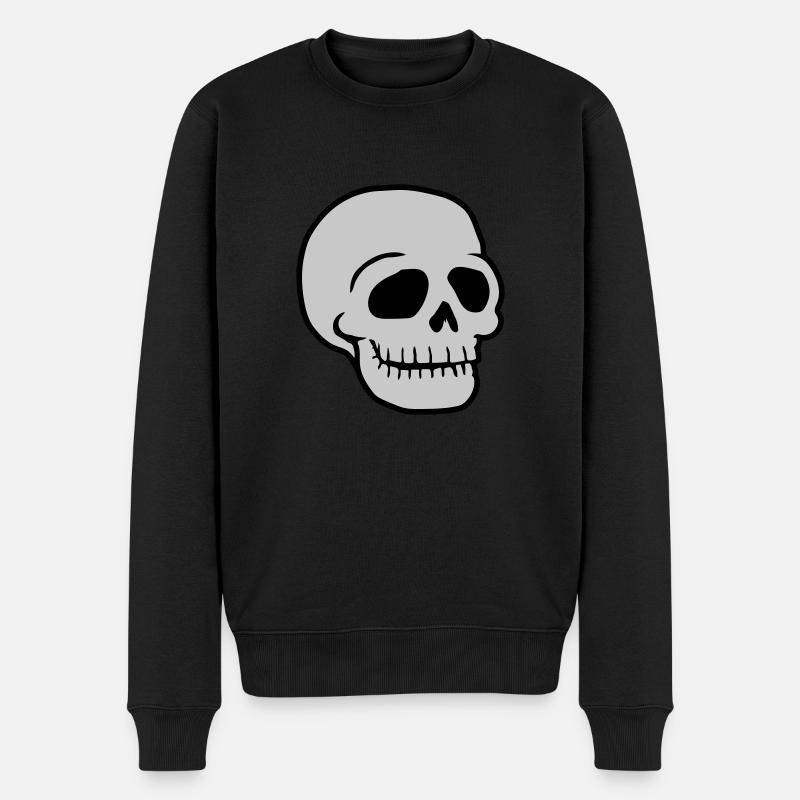 Friendly Comic Skull Skull - Men's Premium Organic Jumper - black
