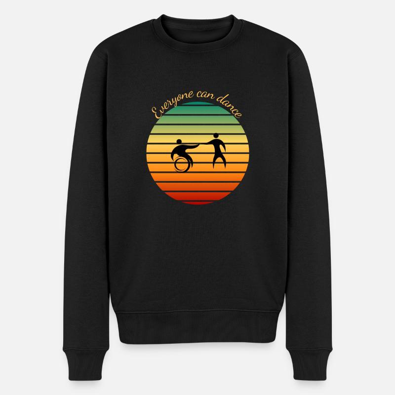 Jeder kann tanzen - Männer Premium Bio Pullover - Schwarz