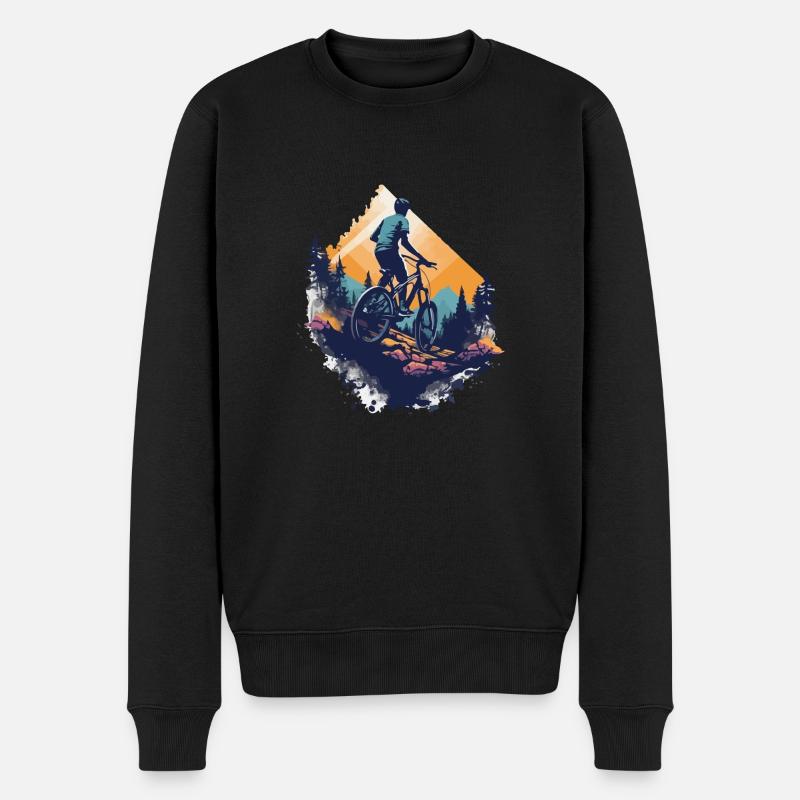 VTT en montagne - Pull Premium bio Homme - noir