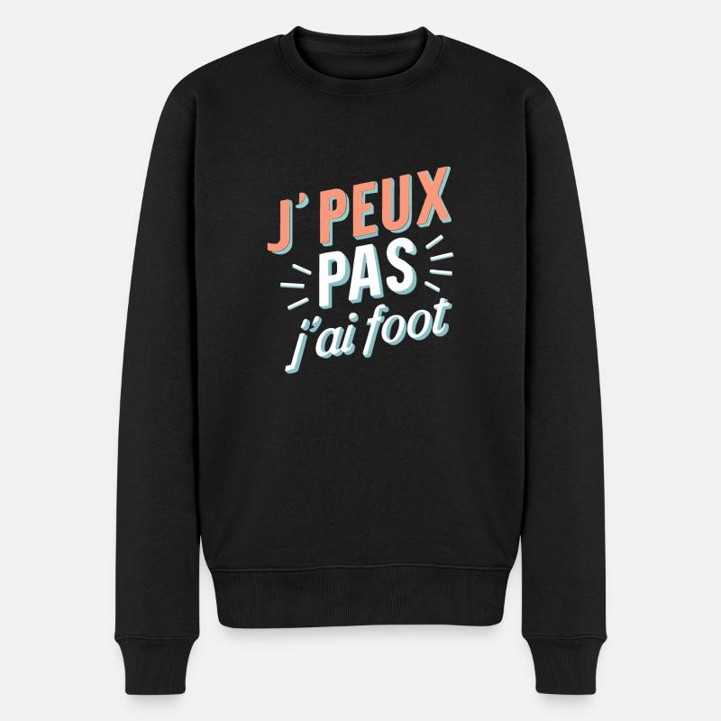 J'peux pas j'ai foot - Pull Premium bio Homme - noir