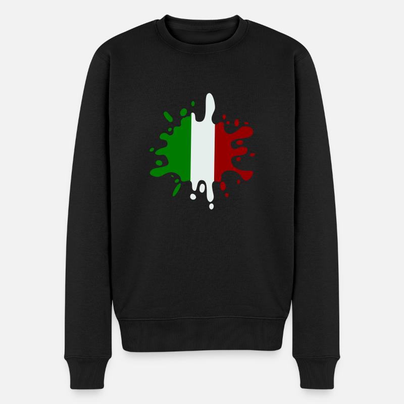 farbklecks italien - Männer Premium Bio Pullover - Schwarz
