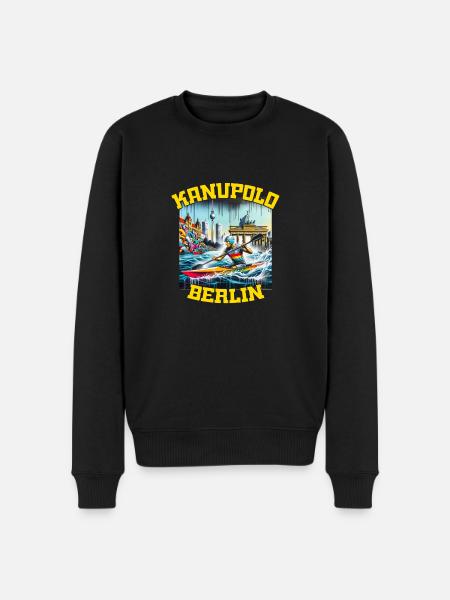Kanupolo Berlin Graffiti - Männer Premium Bio Pullover - Schwarz
