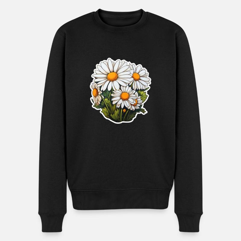 Marguerites 5 fleurs - Pull Premium bio Homme - noir