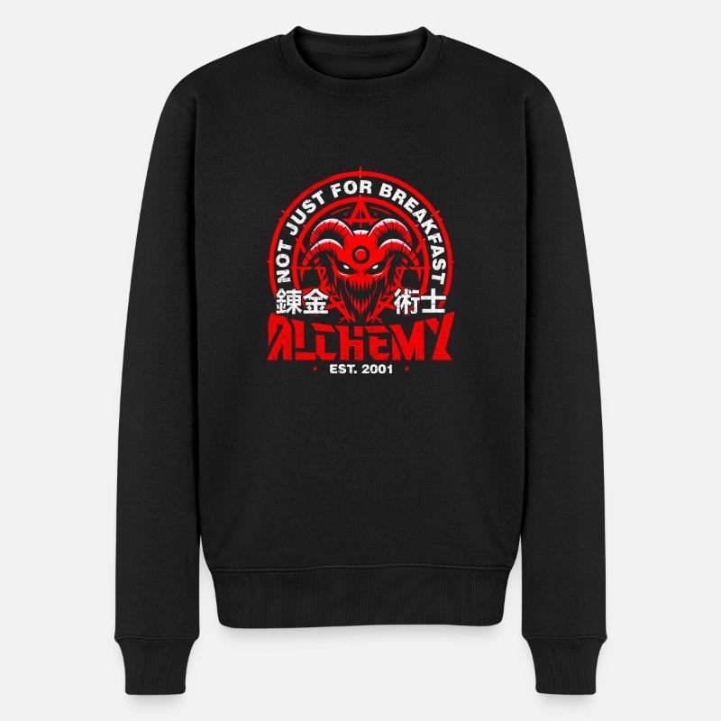 Fullmetal Alchemist Rotes Alchemie-Symbol - Männer Premium Bio Pullover - Schwarz