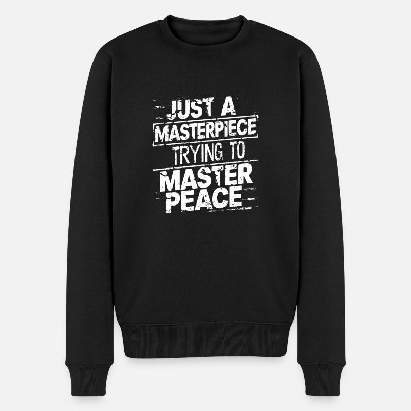 Strength through inner harmony - Men's Premium Organic Jumper - black