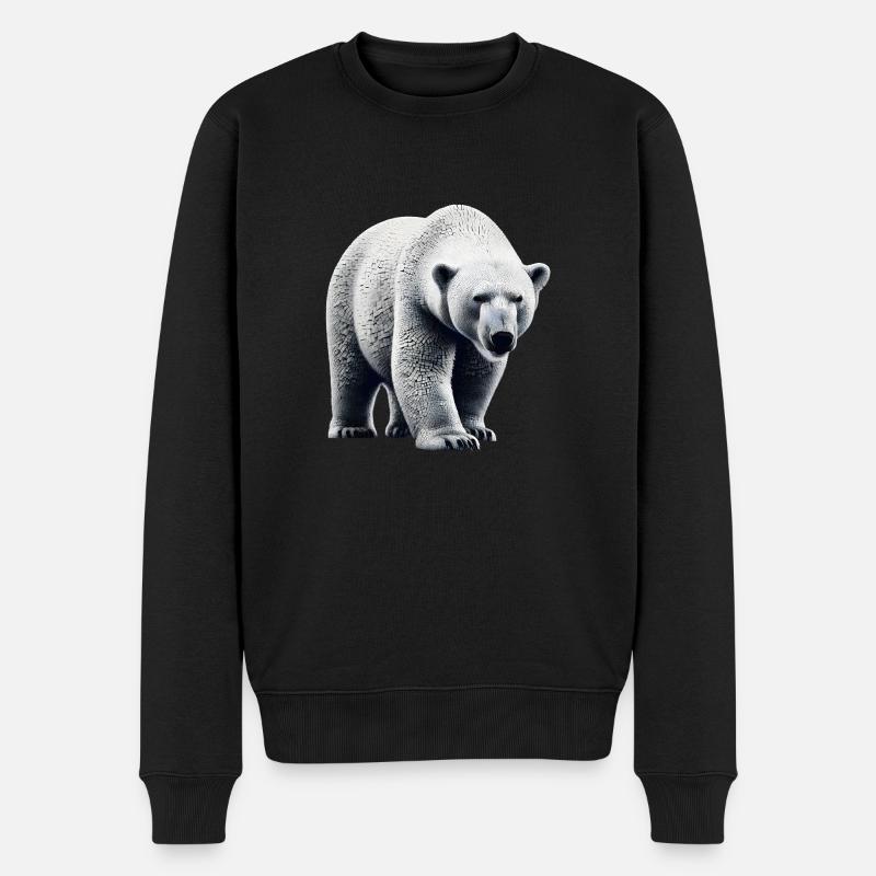 Eisbär - Männer Premium Bio Pullover - Schwarz
