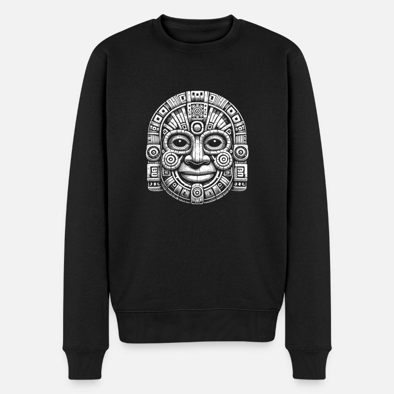 Maske - Männer Premium Bio Pullover - Schwarz