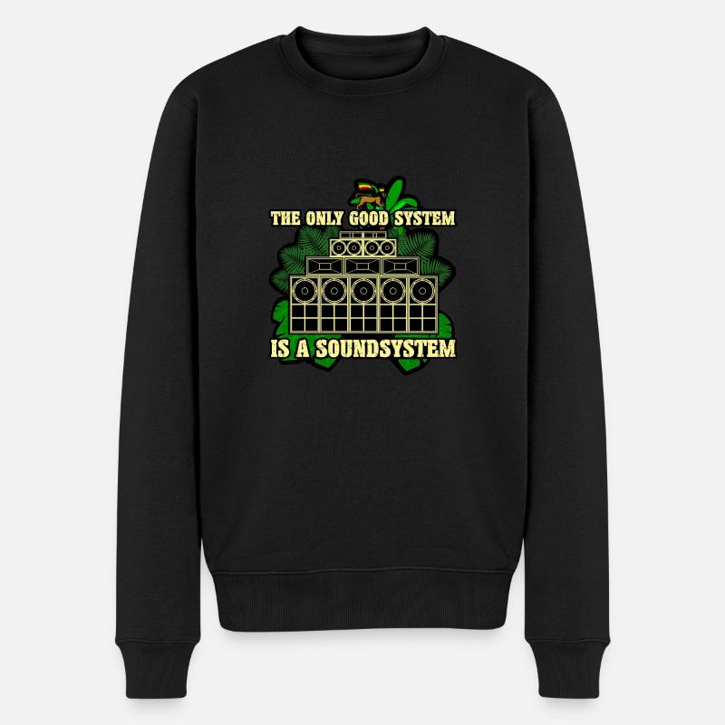 Seul bon système Lion - Pull Premium bio Homme - noir