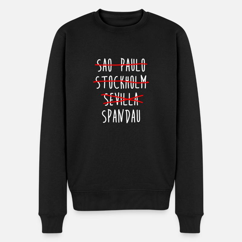 Spandau - Berlin - Allemagne - Quartier - Pull Premium bio Homme - noir