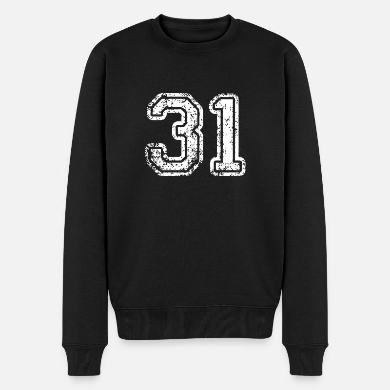 31 - Männer Premium Bio Pullover - Schwarz