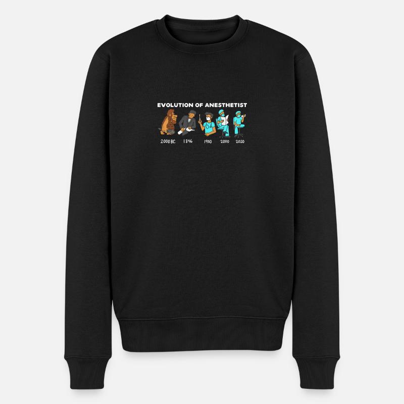 Évolution de l'anesthésiste pour les médecins d'anesthésie - Pull Premium bio Homme - noir