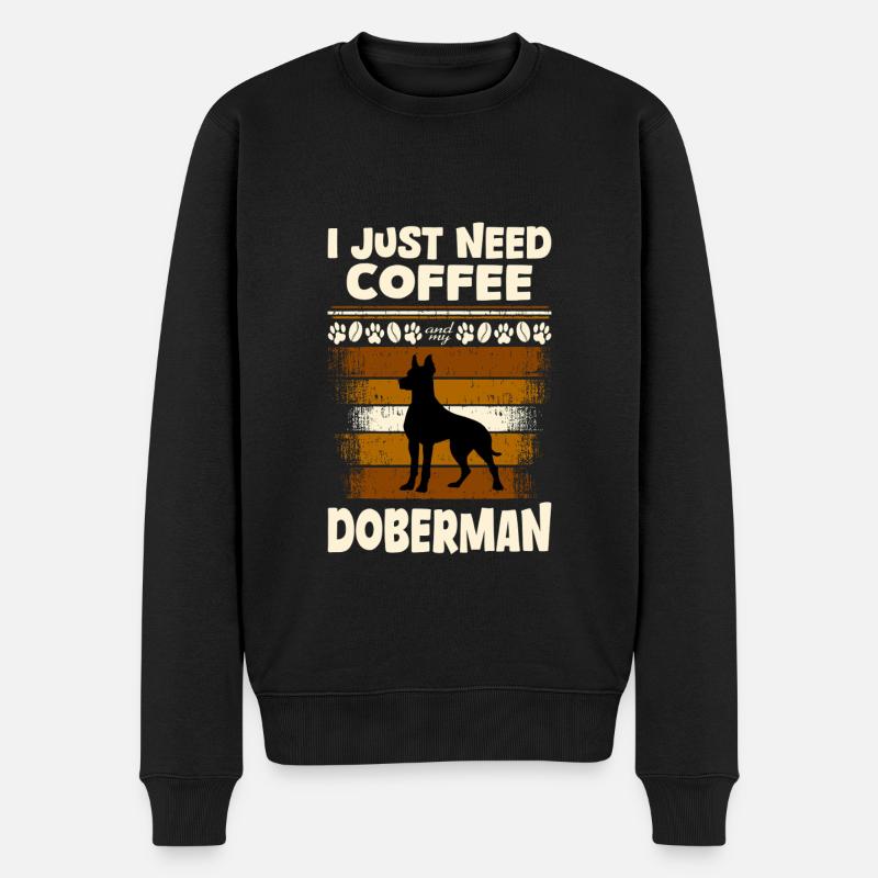 Café Doberman - Pull Premium bio Homme - noir