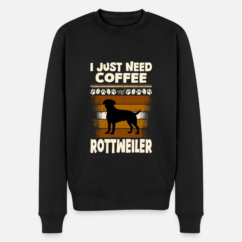 Café Rottweiler - Pull Premium bio Homme - noir
