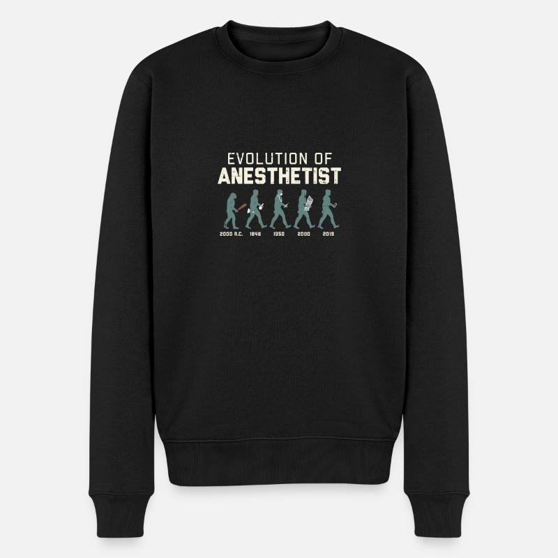 Évolution de l'anesthésiste pour les médecins d'anesthésie - Pull Premium bio Homme - noir