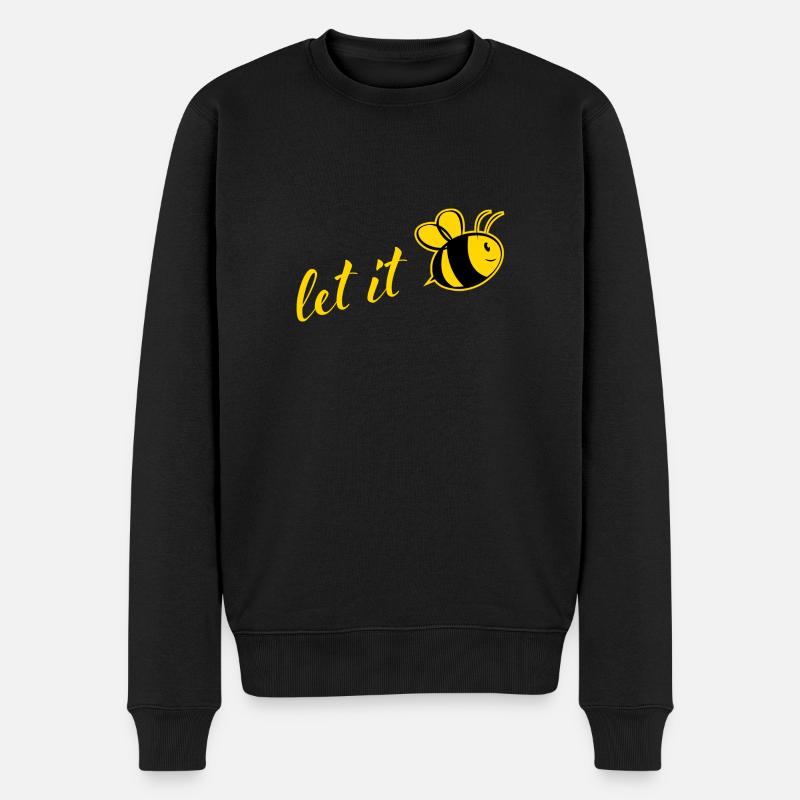 let it bee - Männer Premium Bio Pullover - Schwarz