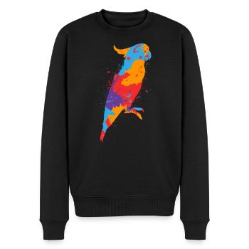 Kakadu Bunter Gelbhaubenkakadu Vogel Papagei - Männer Premium Bio Pullover - Schwarz - Vorne - Nico (187cm)