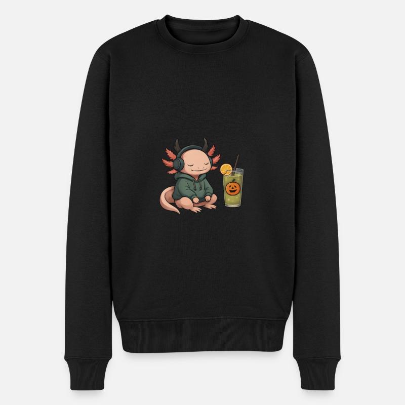 Halloween Axolotl Verkleidung Geschenk - Männer Premium Bio Pullover - Schwarz