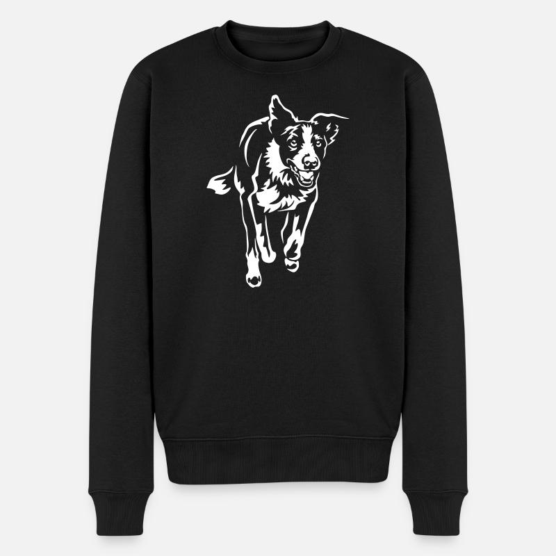 Border Collie "Black Edition" - Männer Premium Bio Pullover - Schwarz